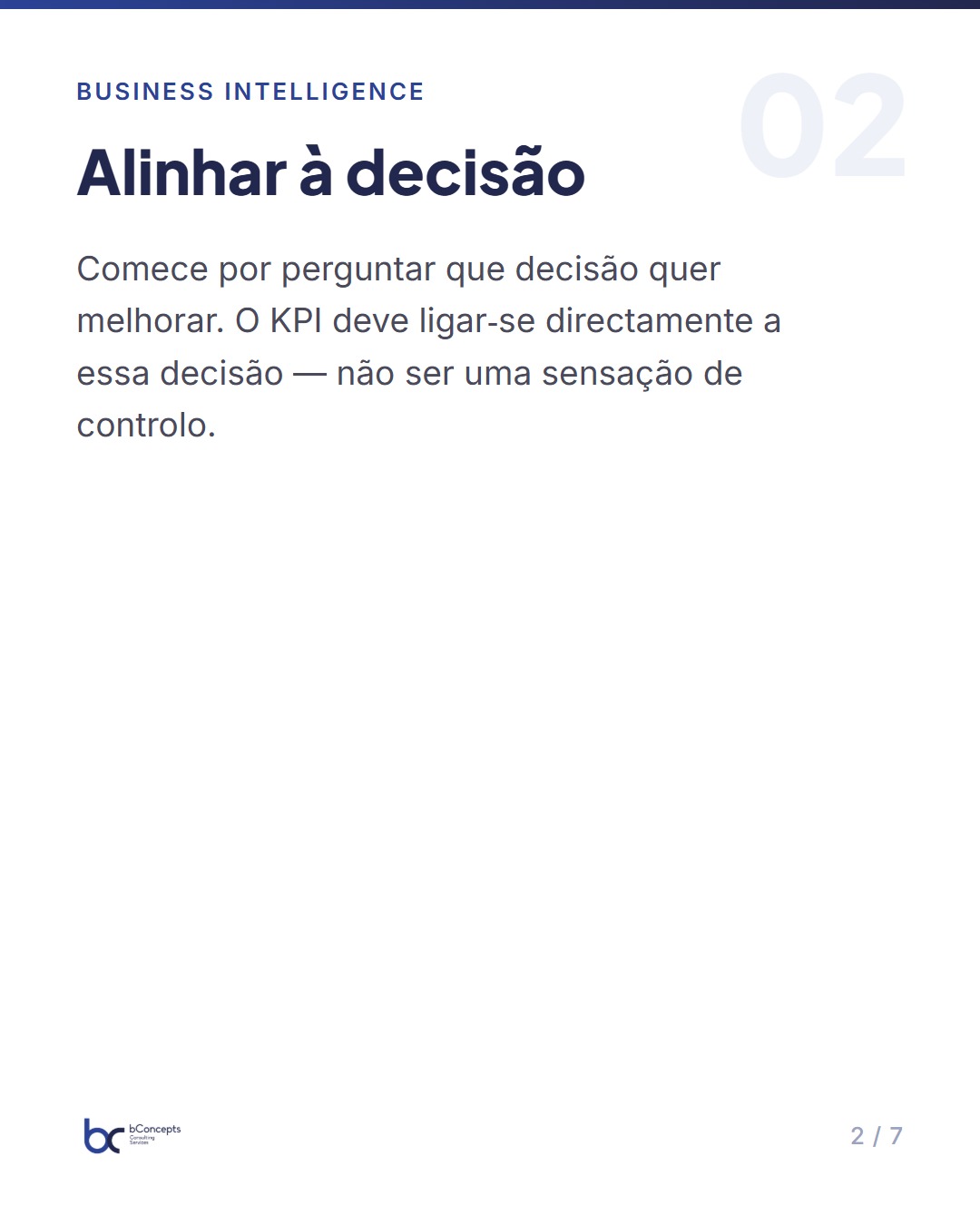 Design de KPIs eficazes para decisões de negócio estratégicas — slide 3
