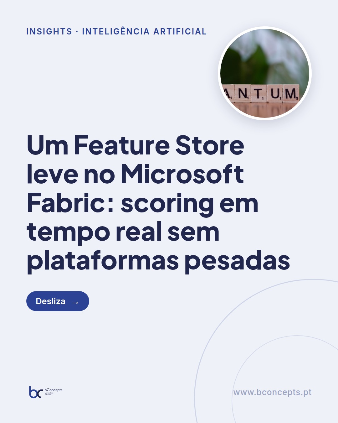 Feature Store leve no Microsoft Fabric para scoring em tempo real — slide 1