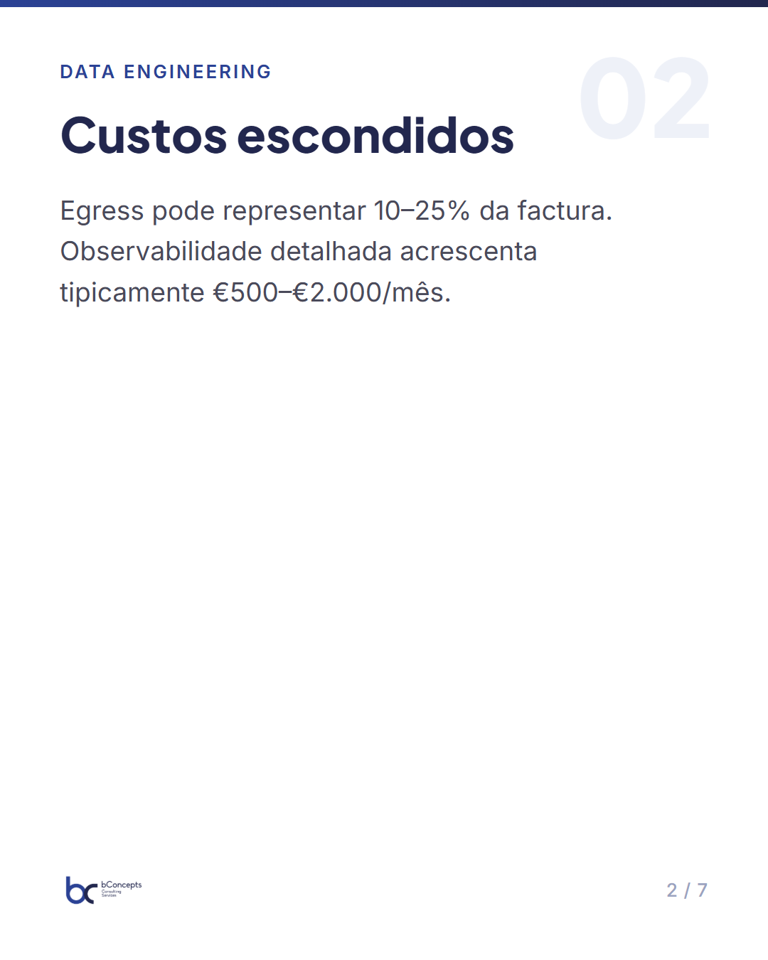 Gestão de custos em pipelines de dados na cloud (guia) — slide 3