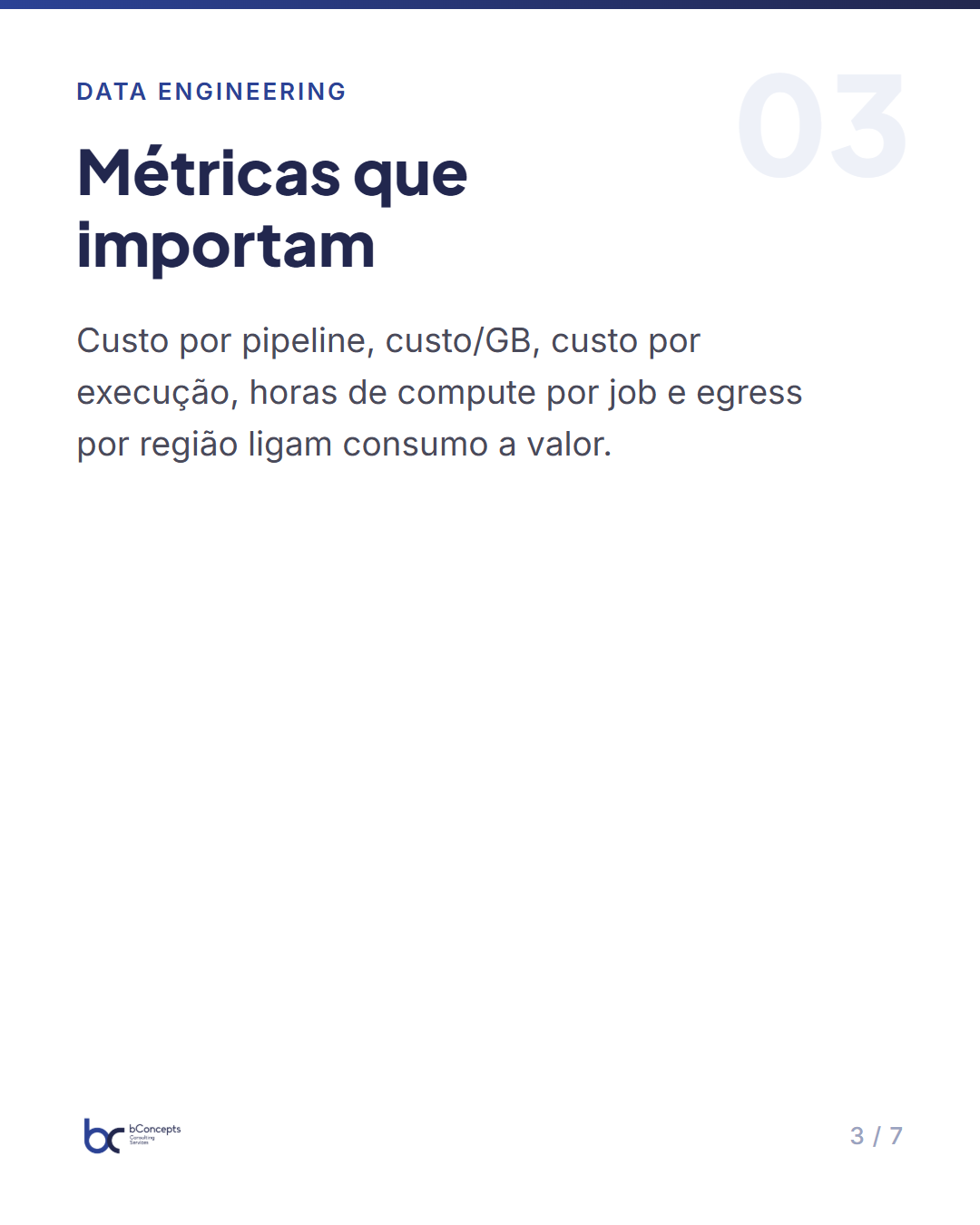 Gestão de custos em pipelines de dados na cloud (guia) — slide 4