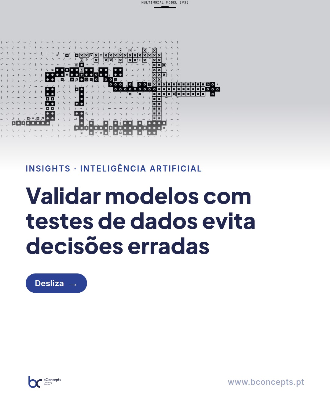 Inteligência Artificial: validar modelos com testes de dados — slide 1