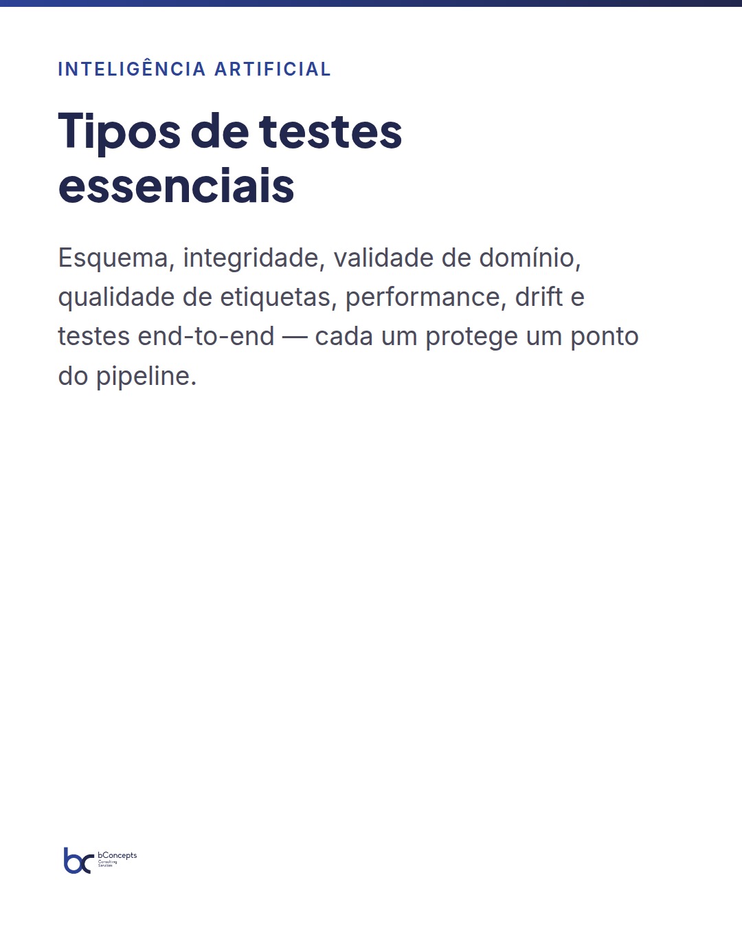 Inteligência Artificial: validar modelos com testes de dados — slide 3
