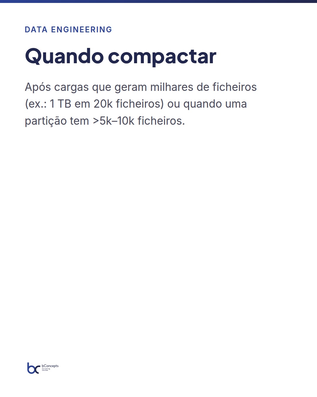 Particionamento e compactação em Lakehouse com Fabric — slide 6