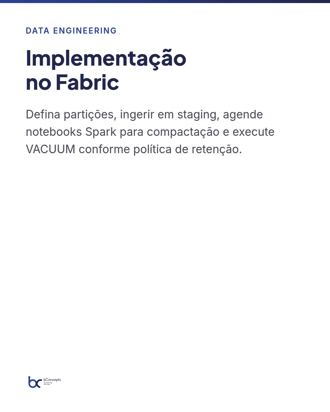 Particionamento e compactação em Lakehouse com Fabric — slide 8