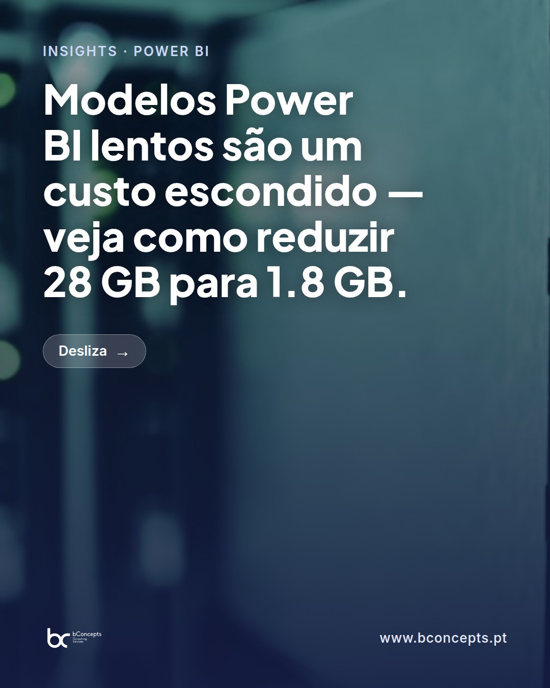 Power BI: otimizar modelos para grandes volumes de dados — slide 1
