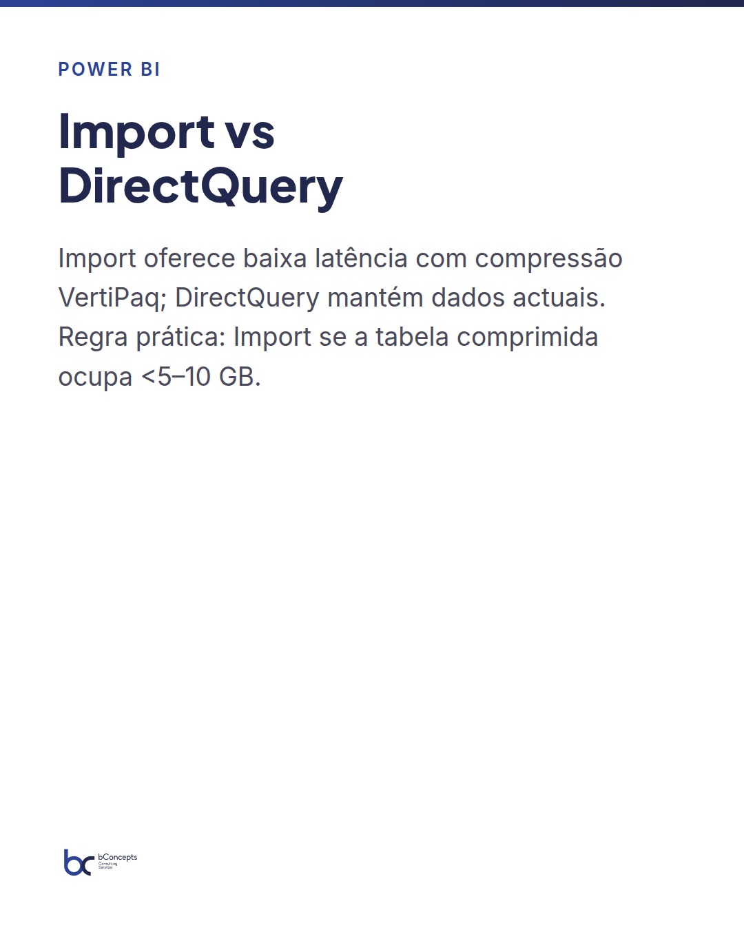 Power BI: otimizar modelos para grandes volumes de dados — slide 3