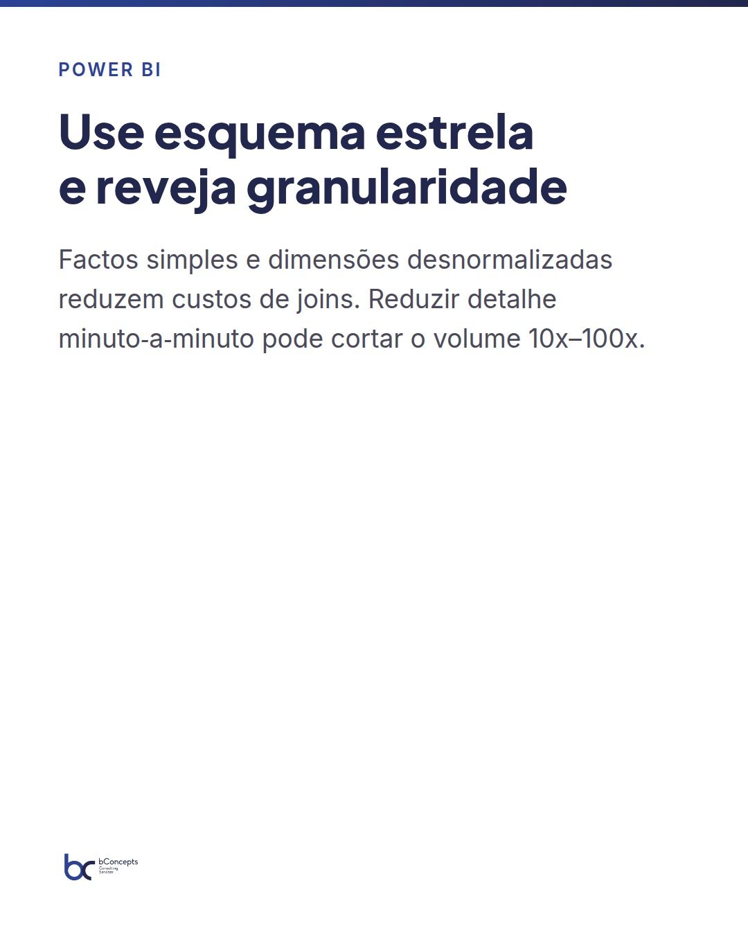 Power BI: otimizar modelos para grandes volumes de dados — slide 4