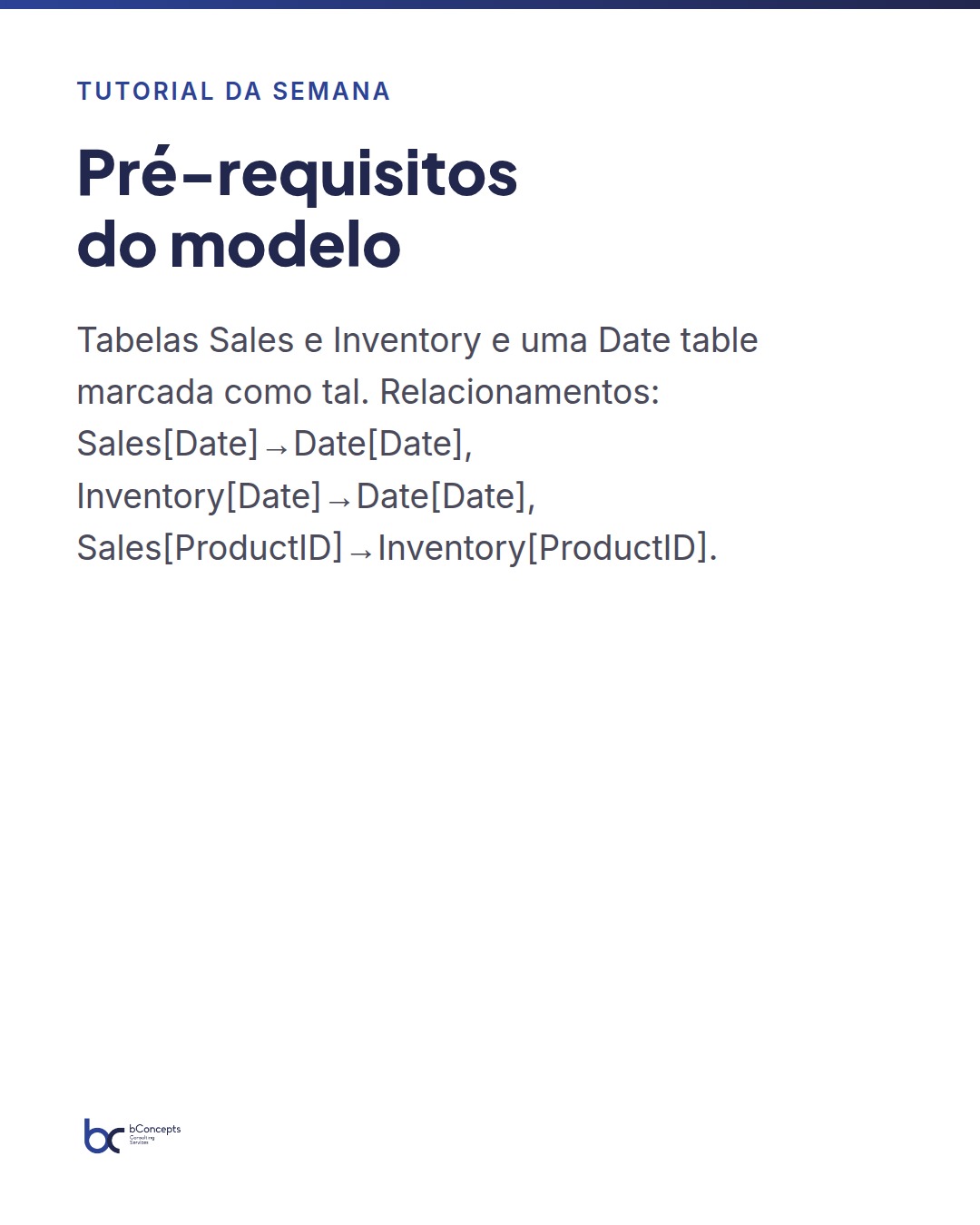 Tutorial da semana: Como calcular rotatividade de inventário em DAX: passo a passo — slide 4