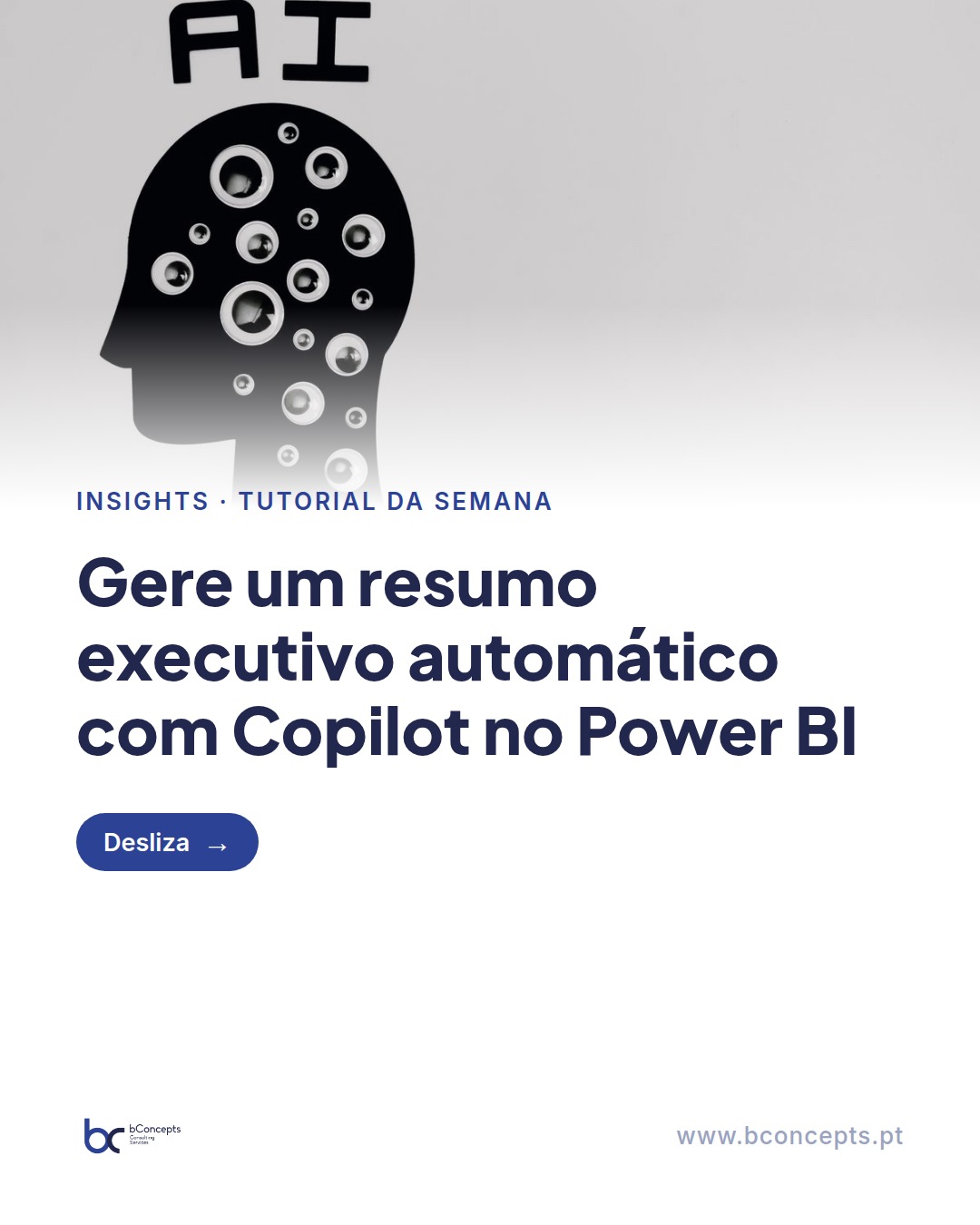 Tutorial da semana: Como criar um resumo executivo automático no Copilot no Power BI — slide 1