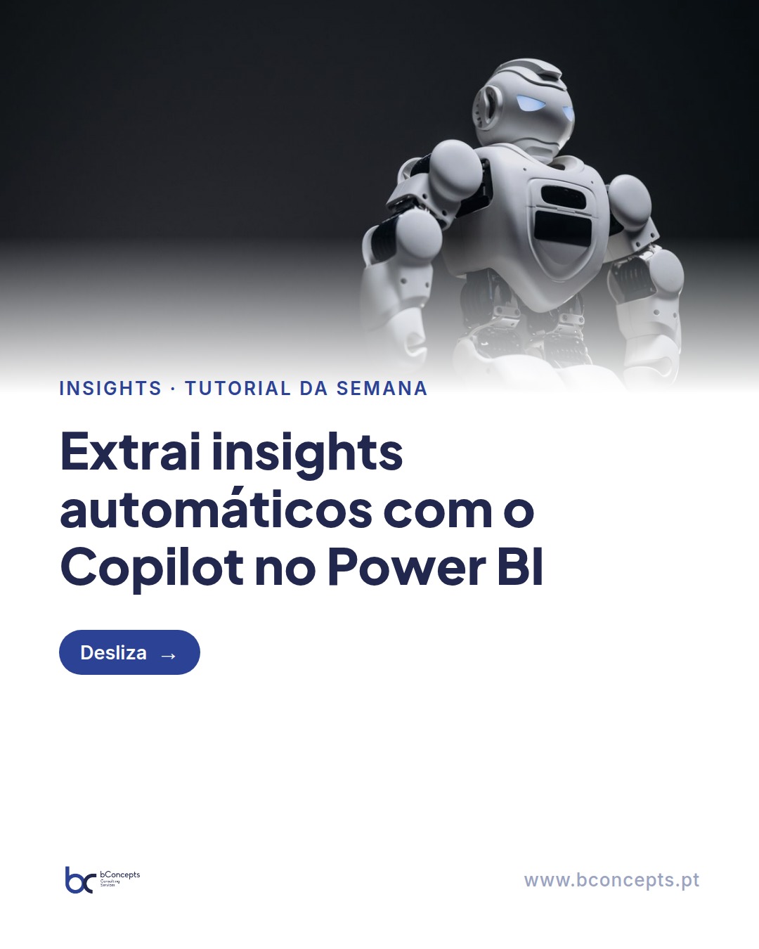 Tutorial da semana: Como extrair insights automáticos com o Copilot no Power BI — slide 1