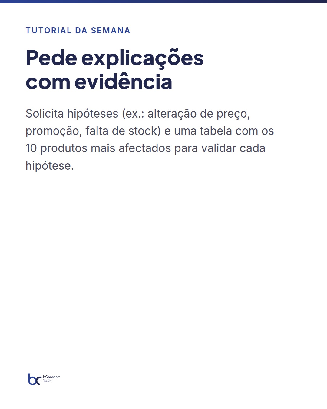 Tutorial da semana: Como extrair insights automáticos com o Copilot no Power BI — slide 7