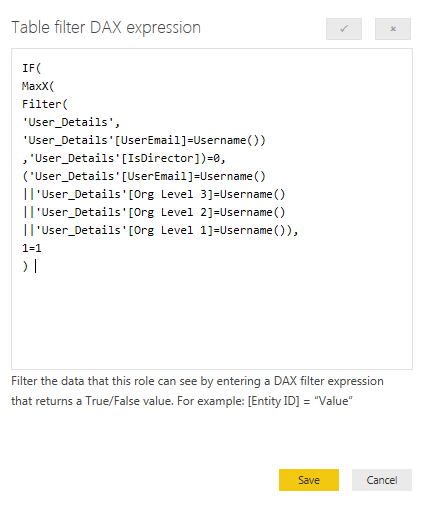Dynamic Role Level Security in Power BI