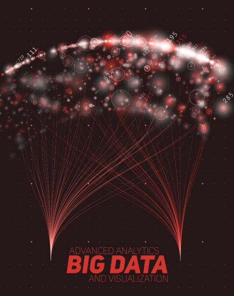 Vector abstract colorful big data information sorting visualization. Social network, financial analysis of complex databases. Visual information complexity clarification. Intricate data graphic Vector abstract colorful big data information sorting visualization. Social network, financial analysis of complex databases. Visual information complexity clarification. Intricate data graphic.